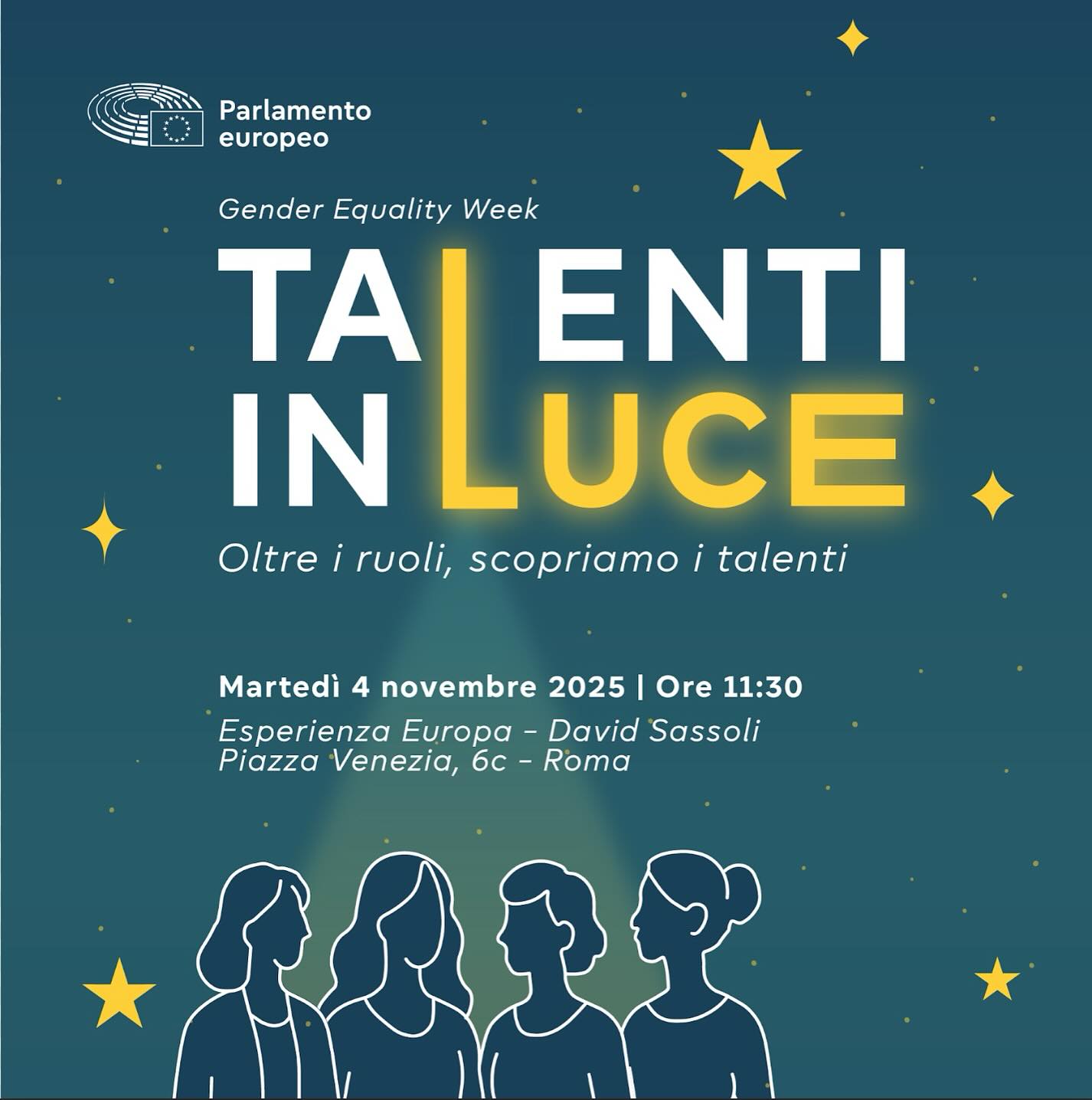 Gender Equality Week: al Parlamento europeo i Talenti in Luce, ci sono anche io